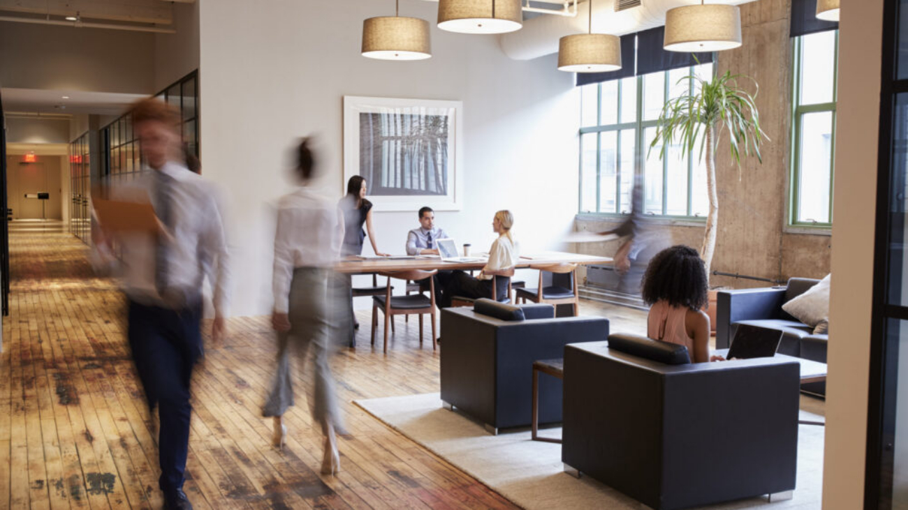 Business professionals collaborating in a modern luxury office using NetSuite Ireland to support multi-entity business growth.