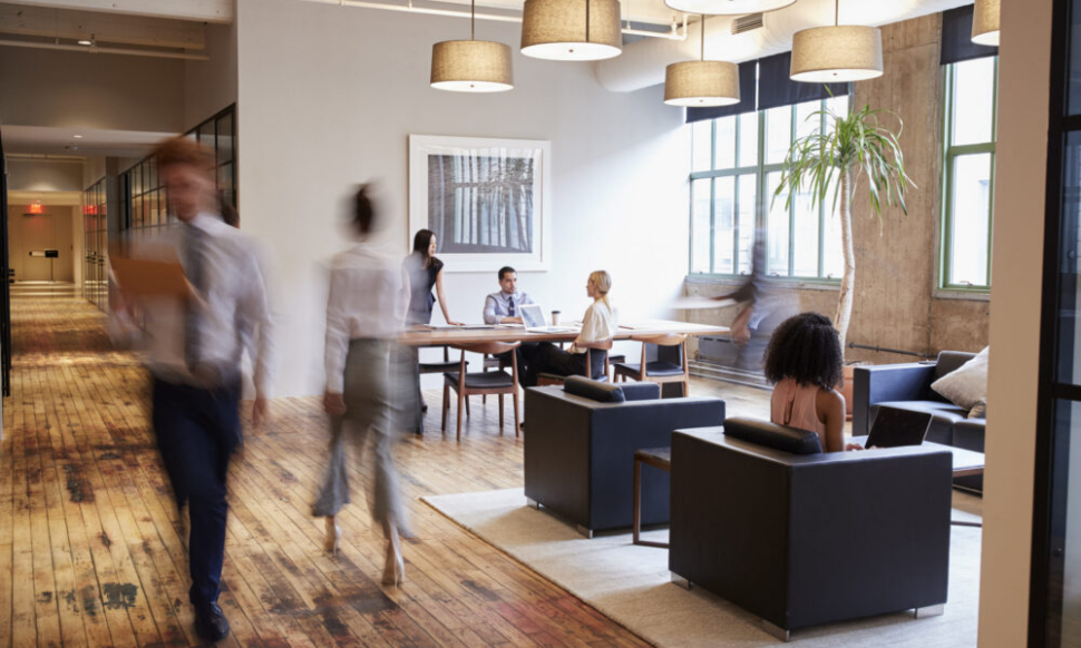 Business professionals collaborating in a modern luxury office using NetSuite Ireland to support multi-entity business growth.