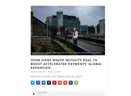 Website image showing OSSM Signs Major Netsuite Deal